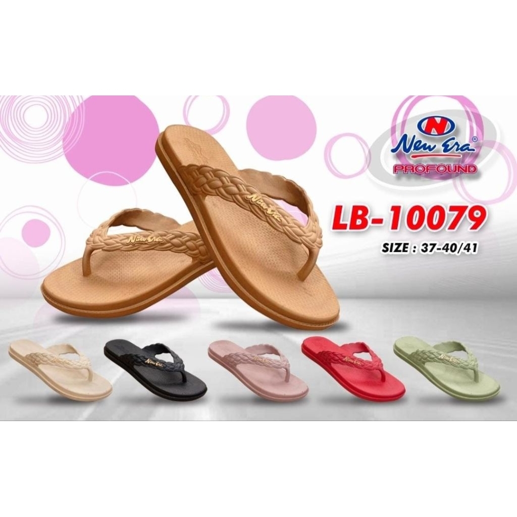 New Era Sandal Wanita Jepit Motif Tali Bunga