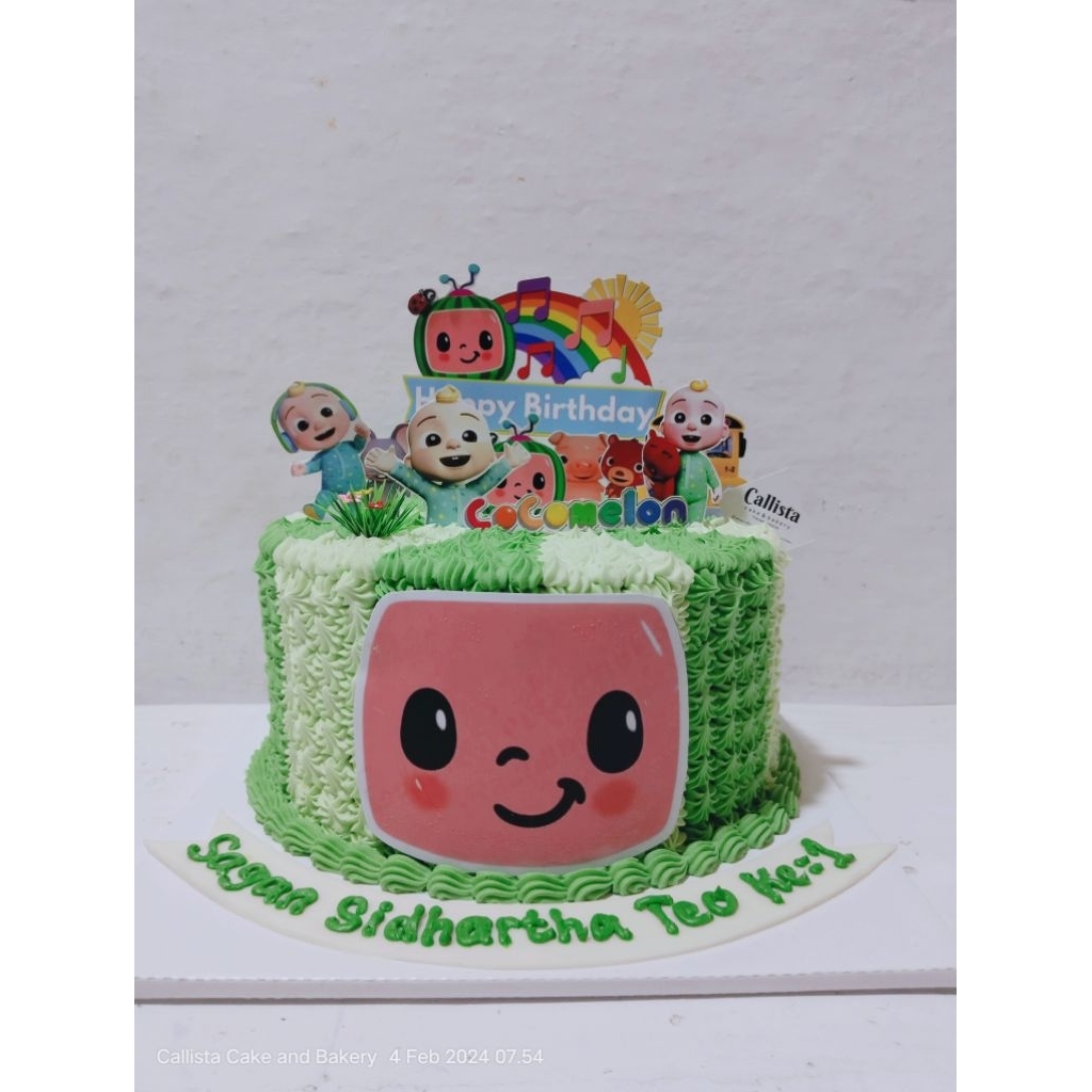 

Cake Ultah Cocomelon D 18cm / Kue Ulang Tahun Anak
