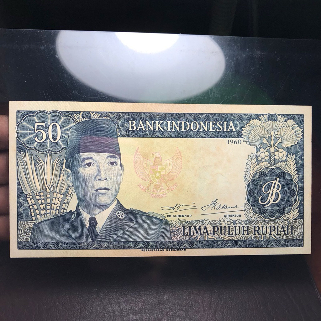 Uang Kuno Soekarno 50 Rupiah 1960 Asli