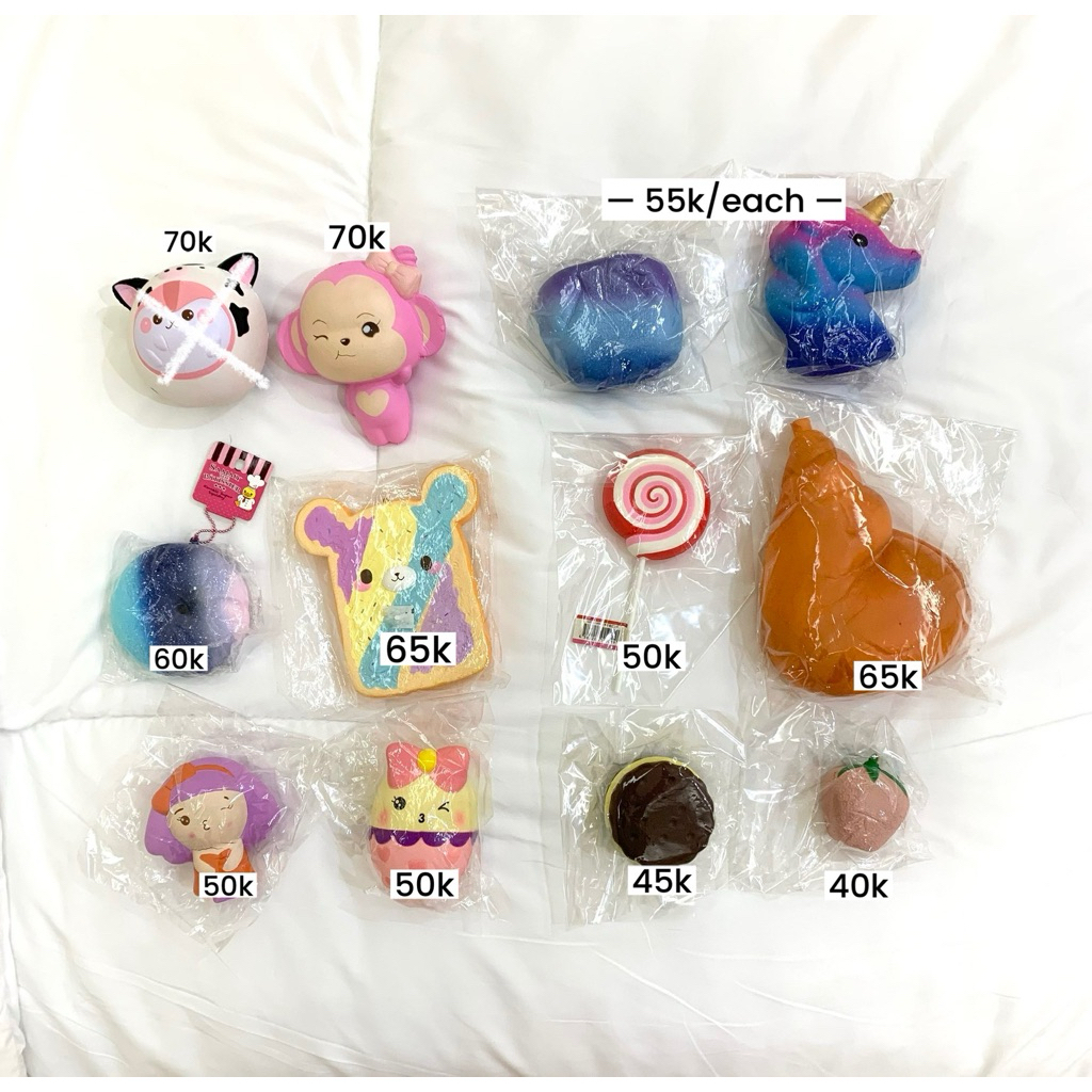 

[ready stock] SQUISHY IBLOOM CREAMIICANDY PUNIMARU Breadoll Banana Angel Bunny