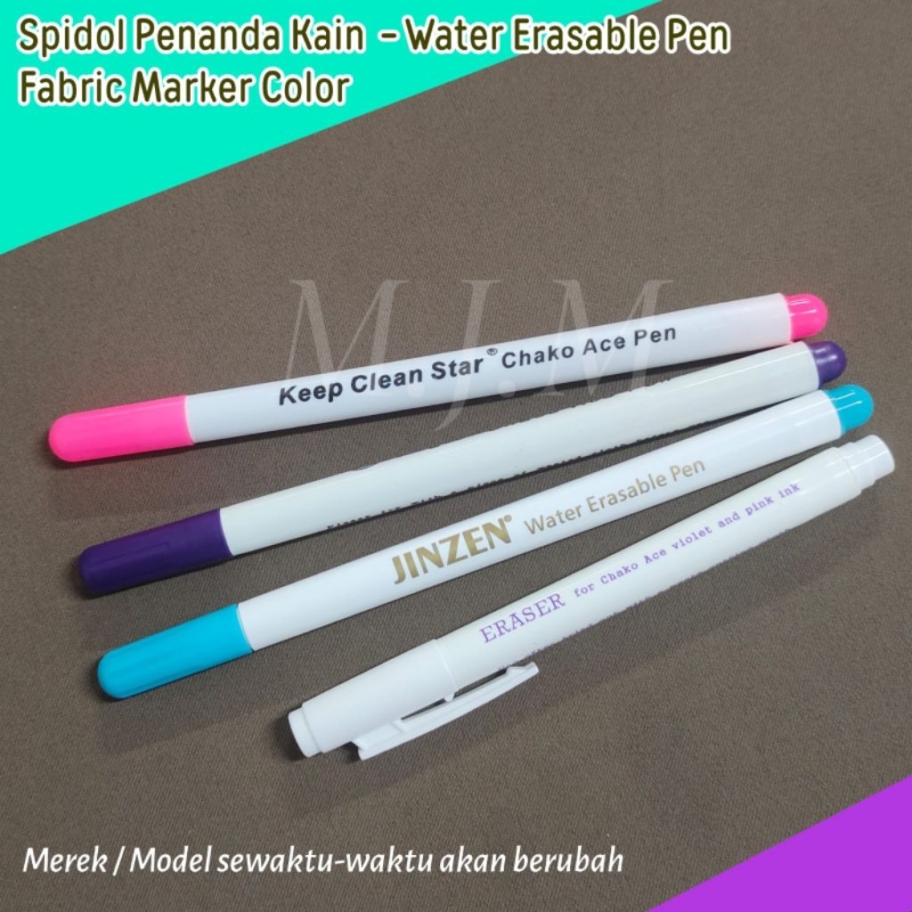 

Spidol Penanda Kain / Water Erasable Pen / Fabric Marker Colour