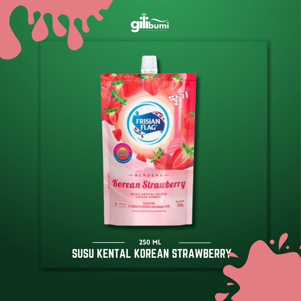 

SUSU Kental Manis Korean Strawberry Pouch Frisian Flag 260gr