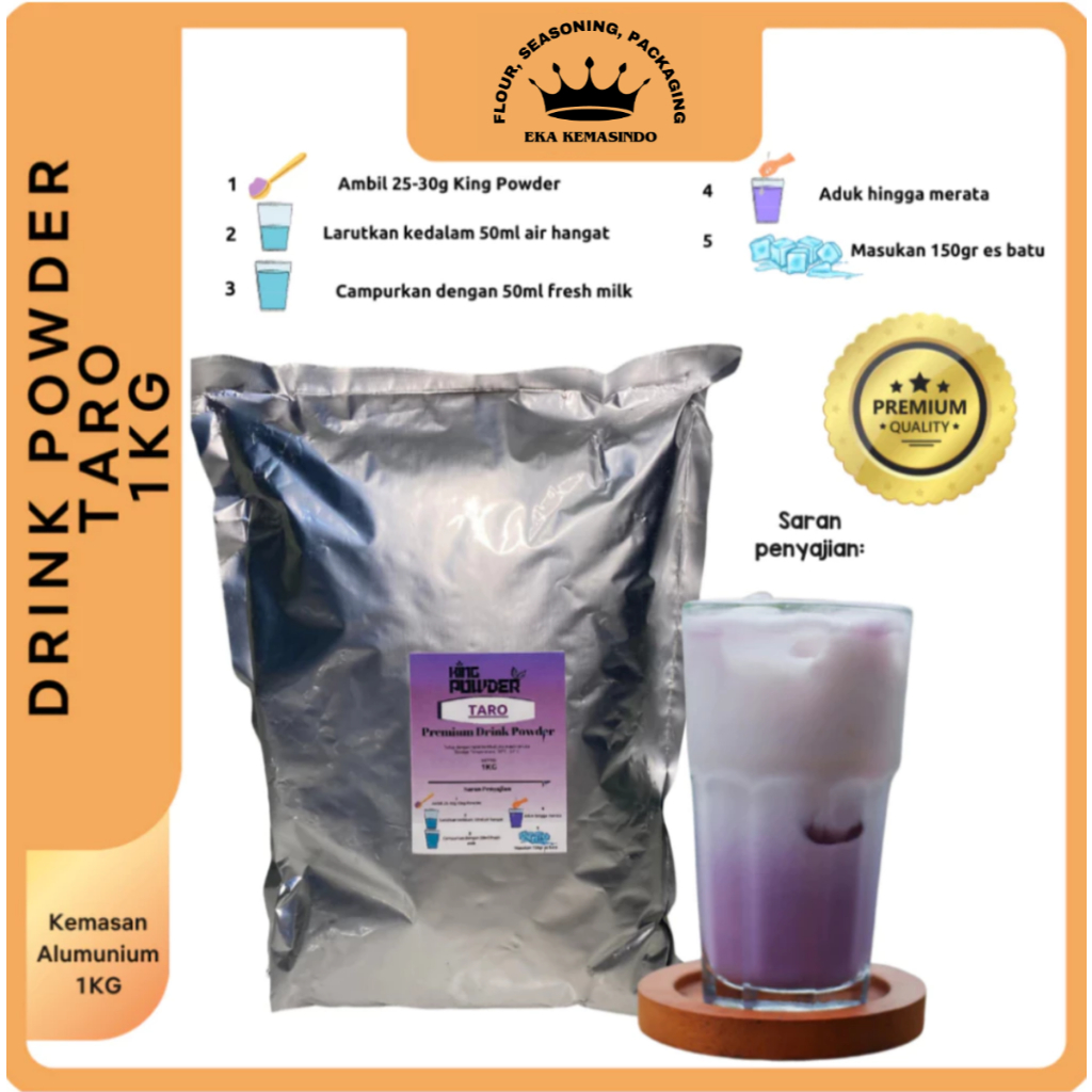 

Premium Powder Drink /Bubuk Minuman Vanilla/Redvelvet/Cookies n cream/Dark Choco/Thai tea/Cappucino/Matcha/Taro/Hazelnut Choco 1kg