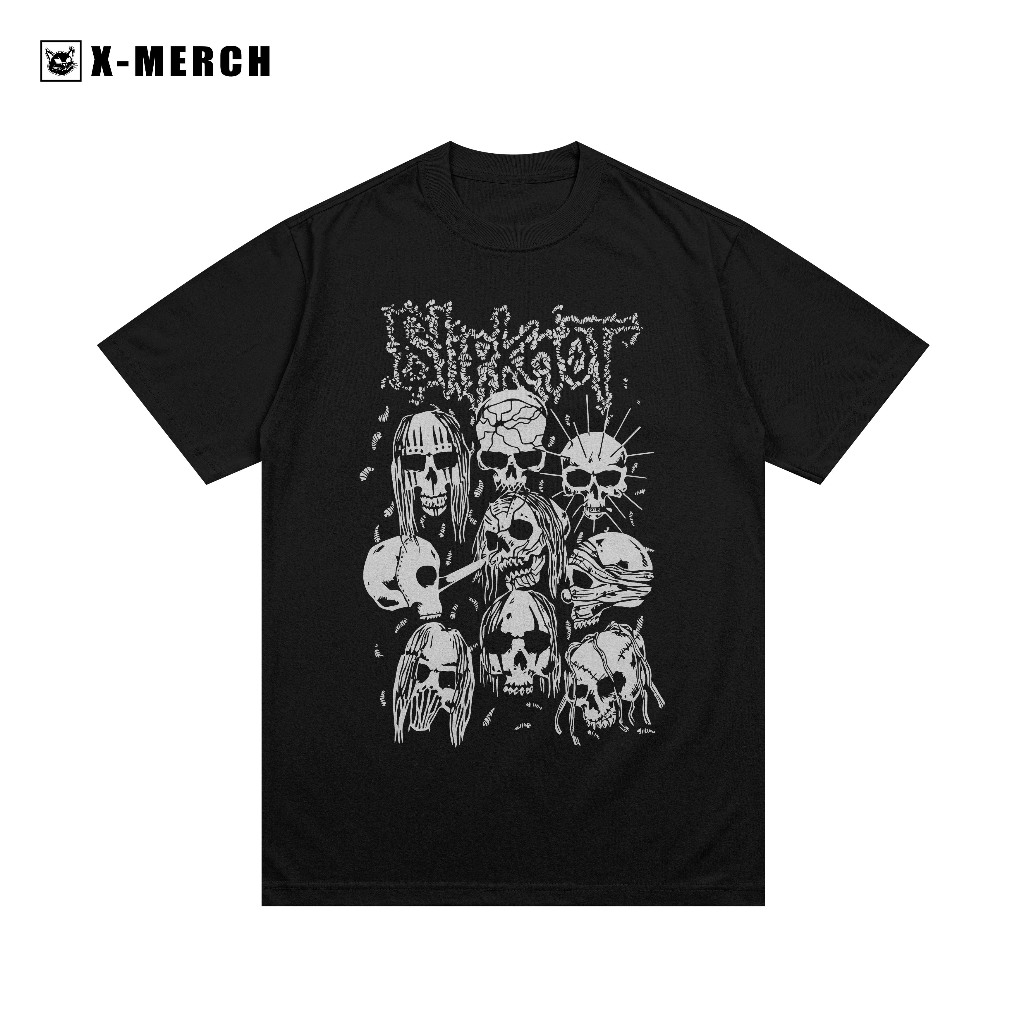 Kaos Slipknot - Fashion Baju Band Metal Pria - Warna Hitam