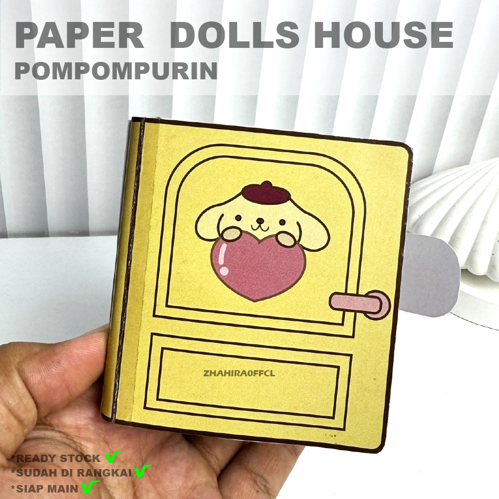 paper dolls house pompompurin mainan edukasi anak perempuan boneka kertas
