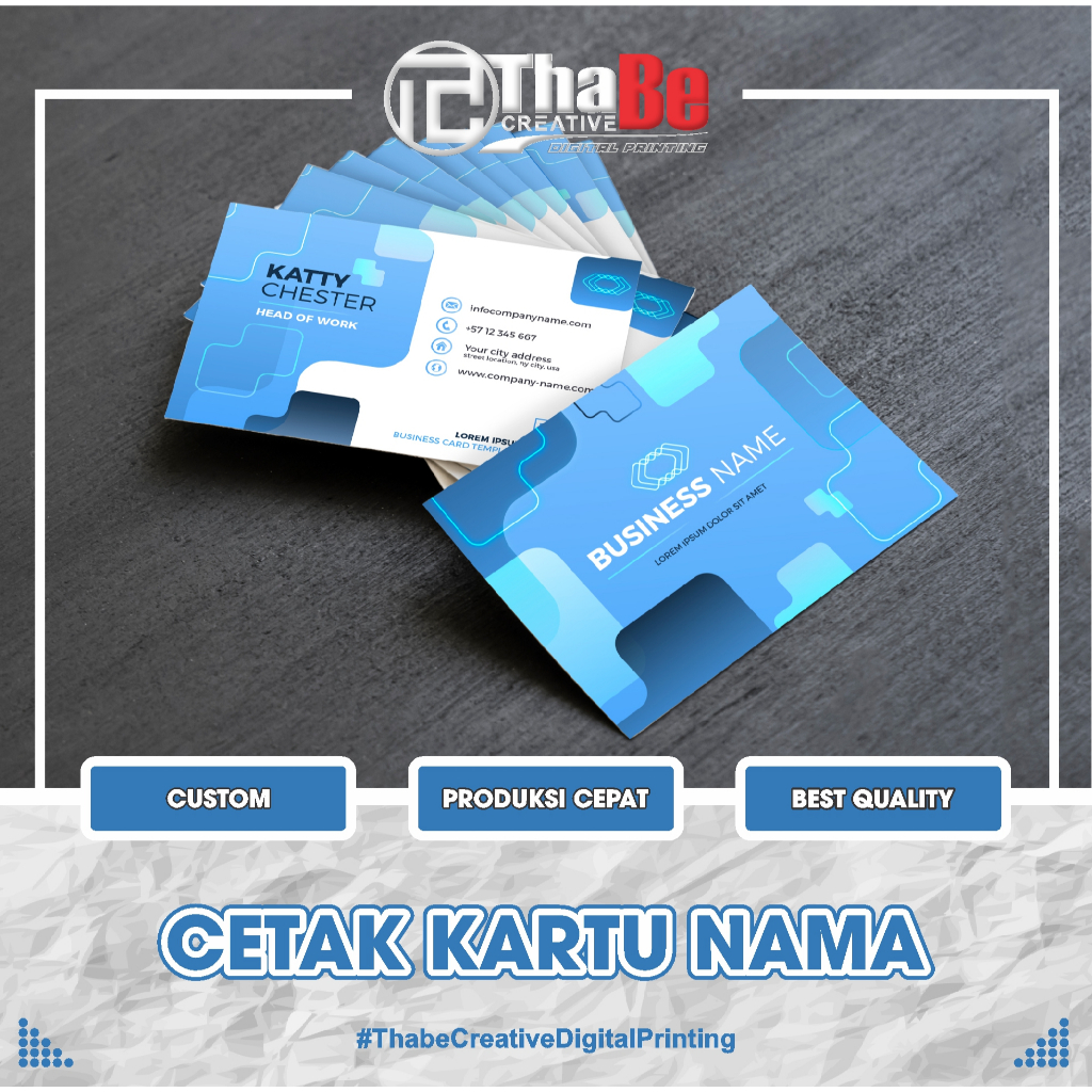 

CETAK KARTU NAMA 1 SISI / 2 SISI BAHAN KINGSTRUK/ART KARTON 260 GSM