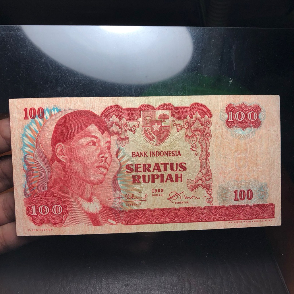 Uang Kuno Sudirman 1968 Asli Rp. 100