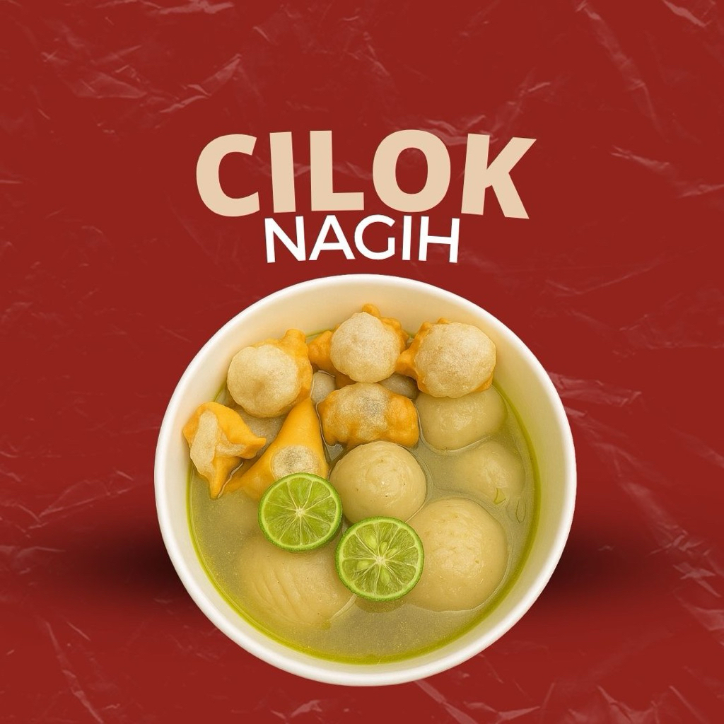 

Cilok Nagih Pedas Mozarella Kuah Sambal Ijo