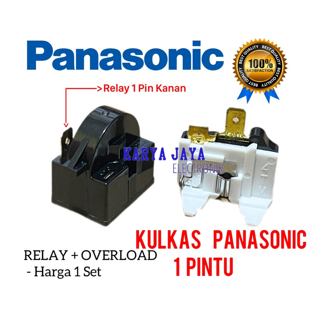 1 Set Relay 1 Pin Kanan Overload Kulkas Panasonic 1 Pintu / Relay Kulkas Panasonic 1 Pintu