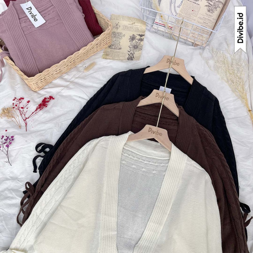 Kalia Cardigan Knit - Rajut Atasan Wanita - Balero Batwing Motif Kealawar