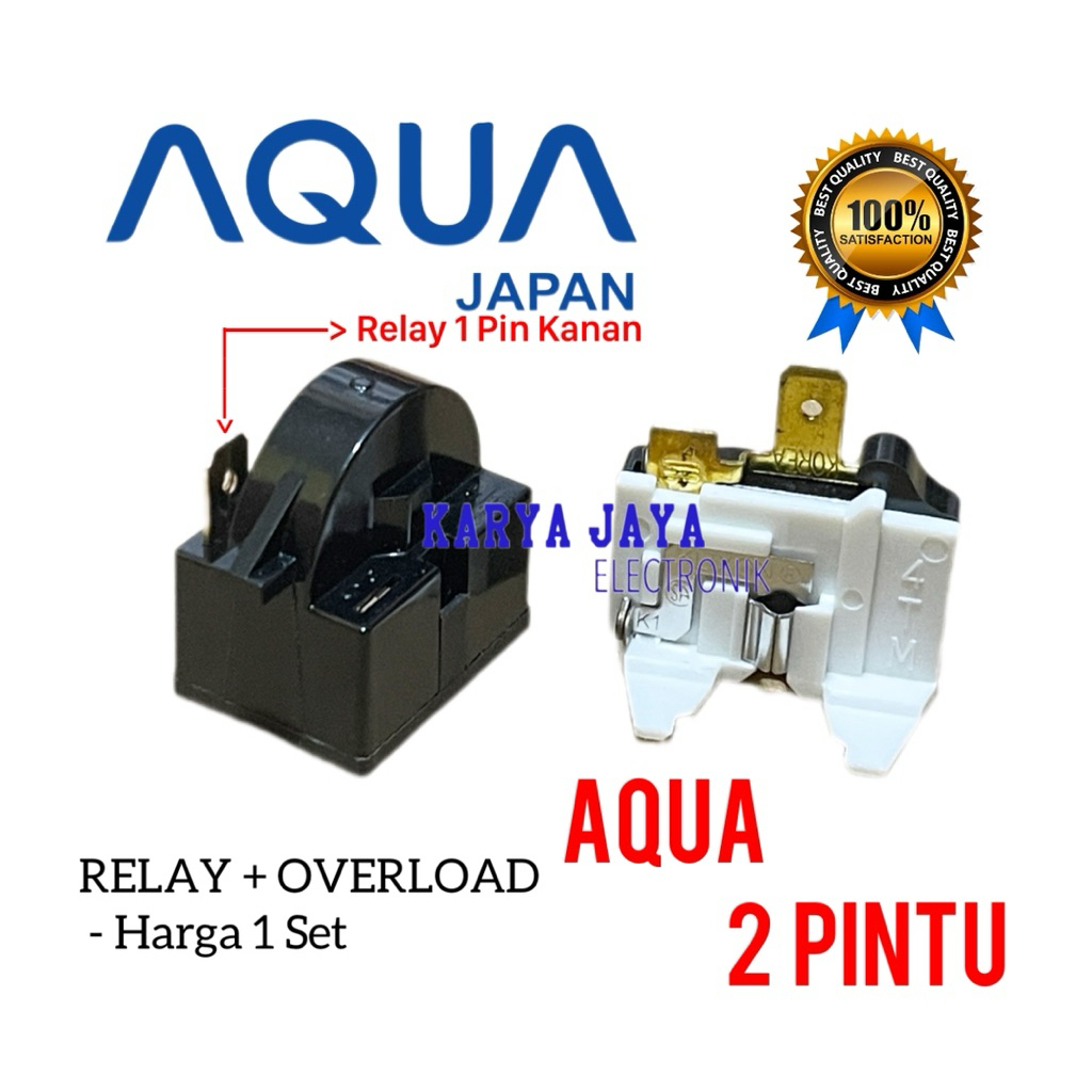 1 Set Relay 1 Pin Kanan Overload Kulkas AQUA 2 Pintu / Relay Kulkas AQua 2 Pintu