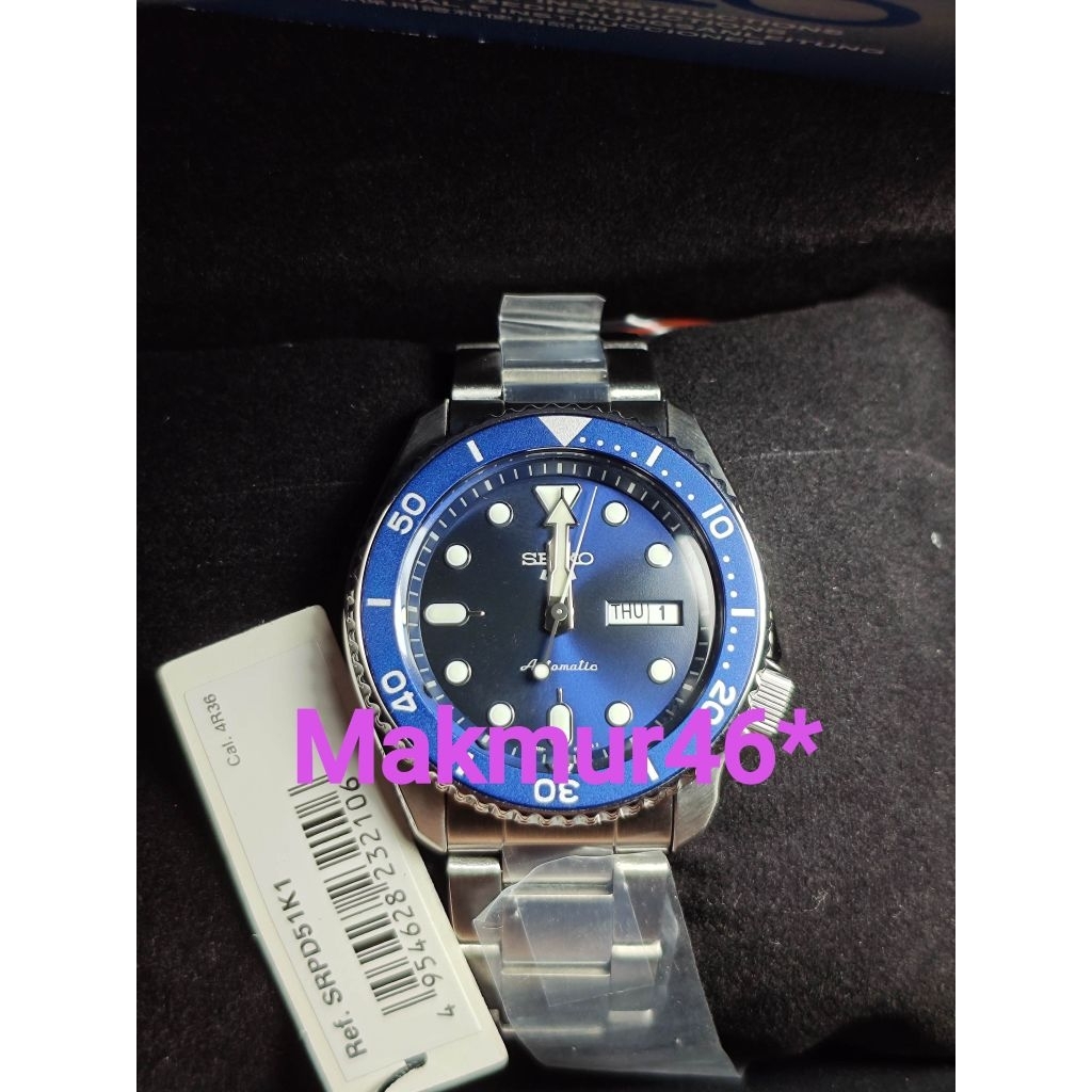 Seiko 5 Sports SPRD51K1 Automatic Blue BNIB RESMI