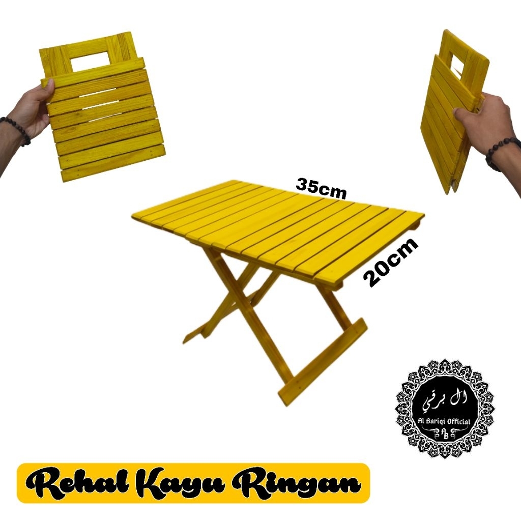 Rehal Mengaji / Meja Al Qur'an Meja Lipat Meja Mengaji Kayu Terbaru Ringan Mudah Dibawa, Rekal Al-Qu
