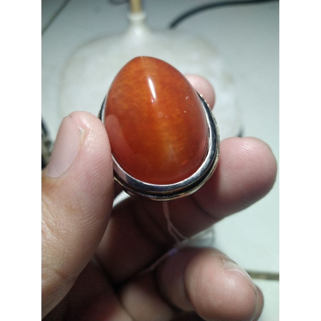 Batu Akik Pandan Merah Unik Kode 8/186