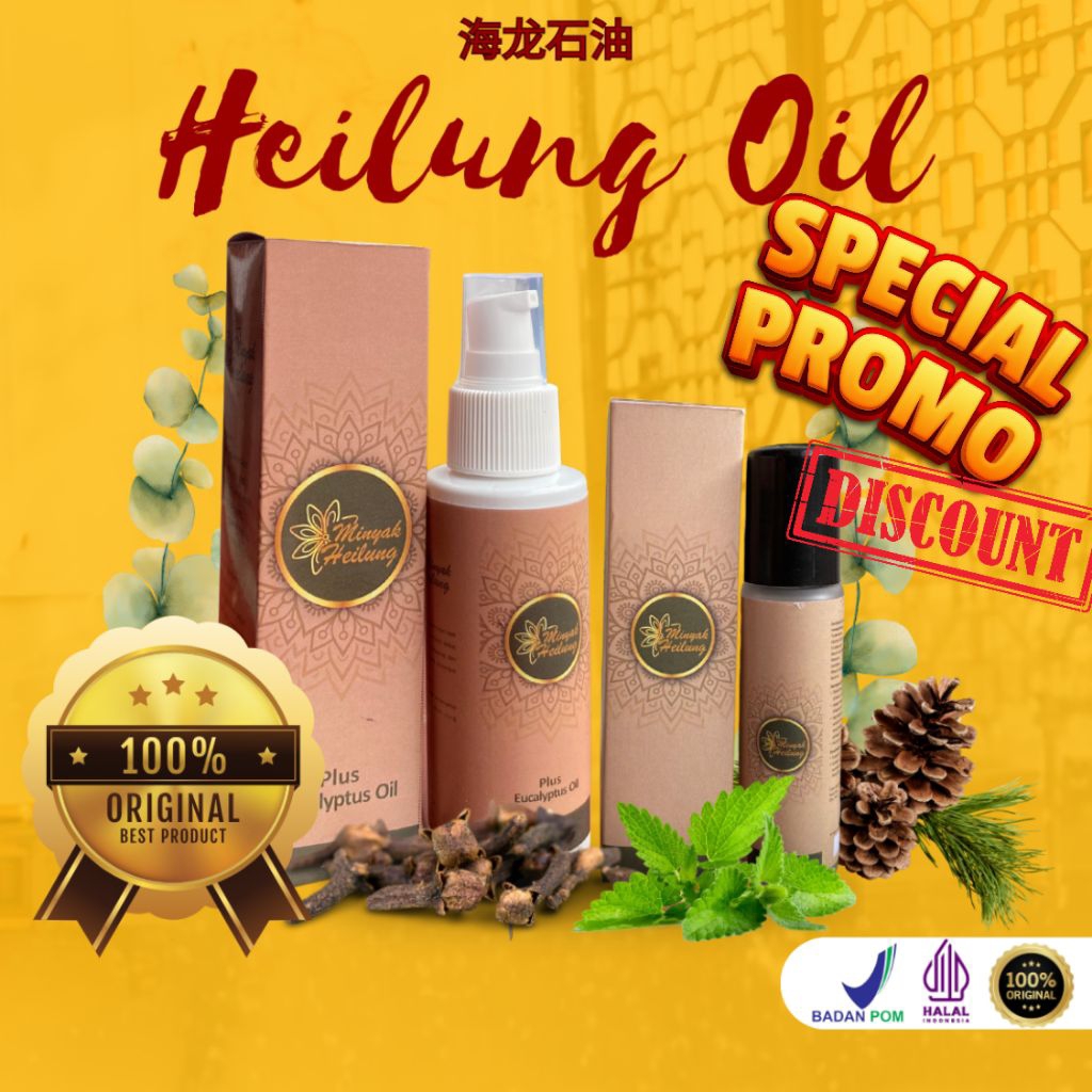 Heilung Oil Herbal Aromaterapi Redakan GERD, Anxiety, Maag, Pegal HALAL BPOM