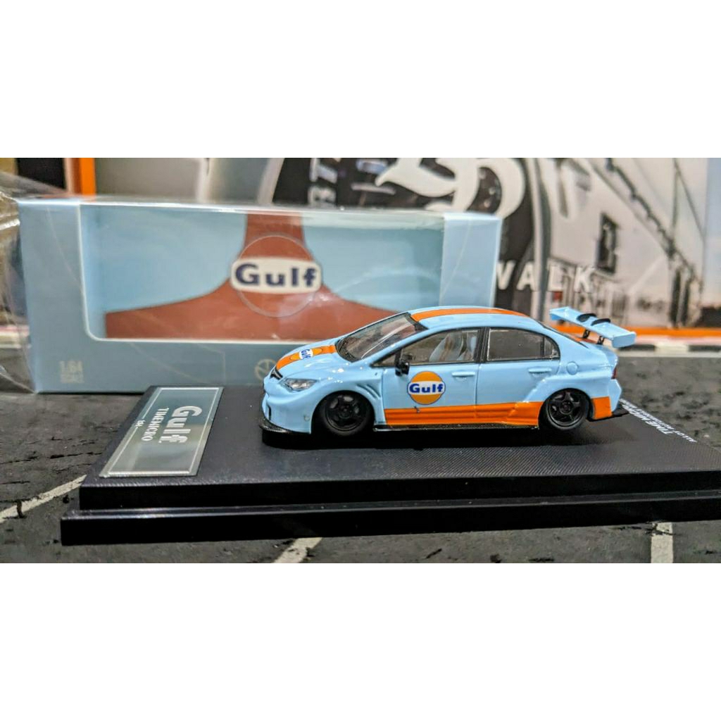 Diecast Time Micro TimeMicro Honda Civic Type R FD2 Gulf Livery Swap Velg