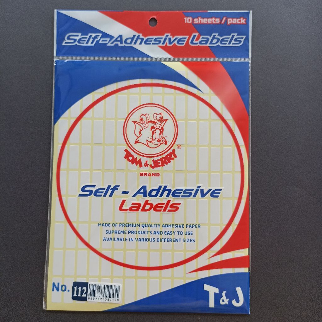 

Tom Jerry Label No.112 | Label Polos Ukuran 8X20mm Kotak | Self Adhesive 1.440 Labels