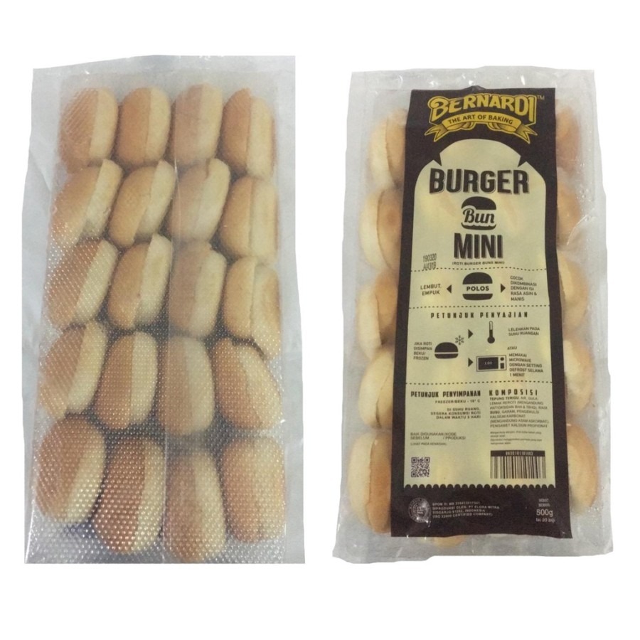 

BERNARDI ROTI BURGER BUN MINI ISI 20PCS, INSTAN KURIR ONLY