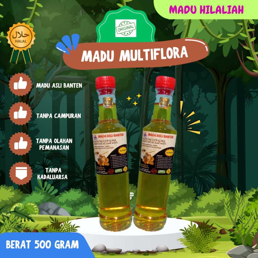 

PROMO: Madu Multiflora Banten Madu Asli Tanpa Campuran Raw Honey (berat 500 gram)