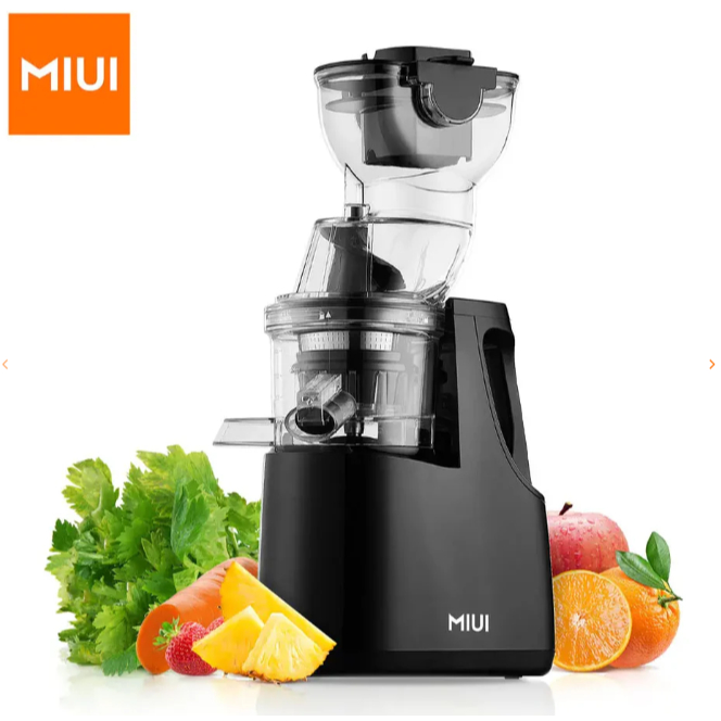 MIUI FilterFree Slow Juicer with Stainless Steel Strainer(FFS6),8-Stage Screw Masticating Original J
