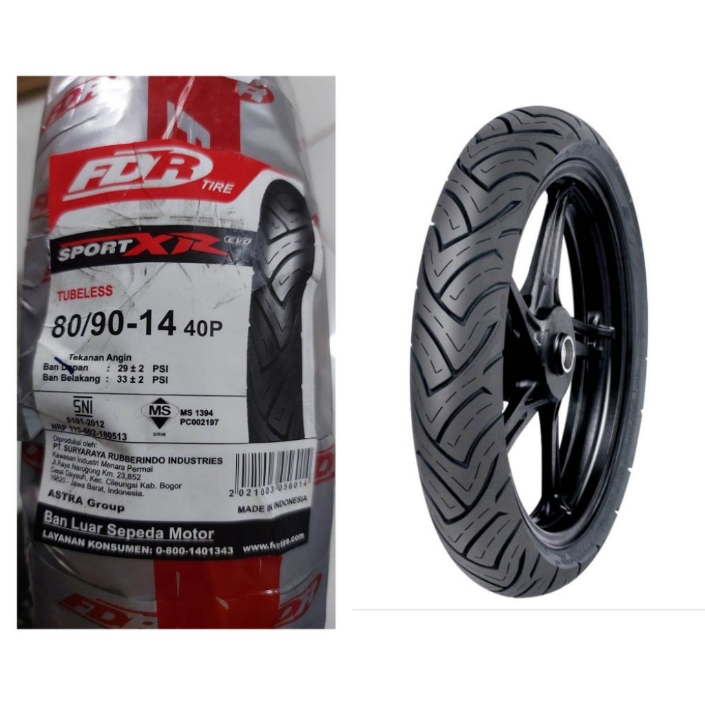 Ban FDR Sport XR Evo 80/90-14 Tubeless