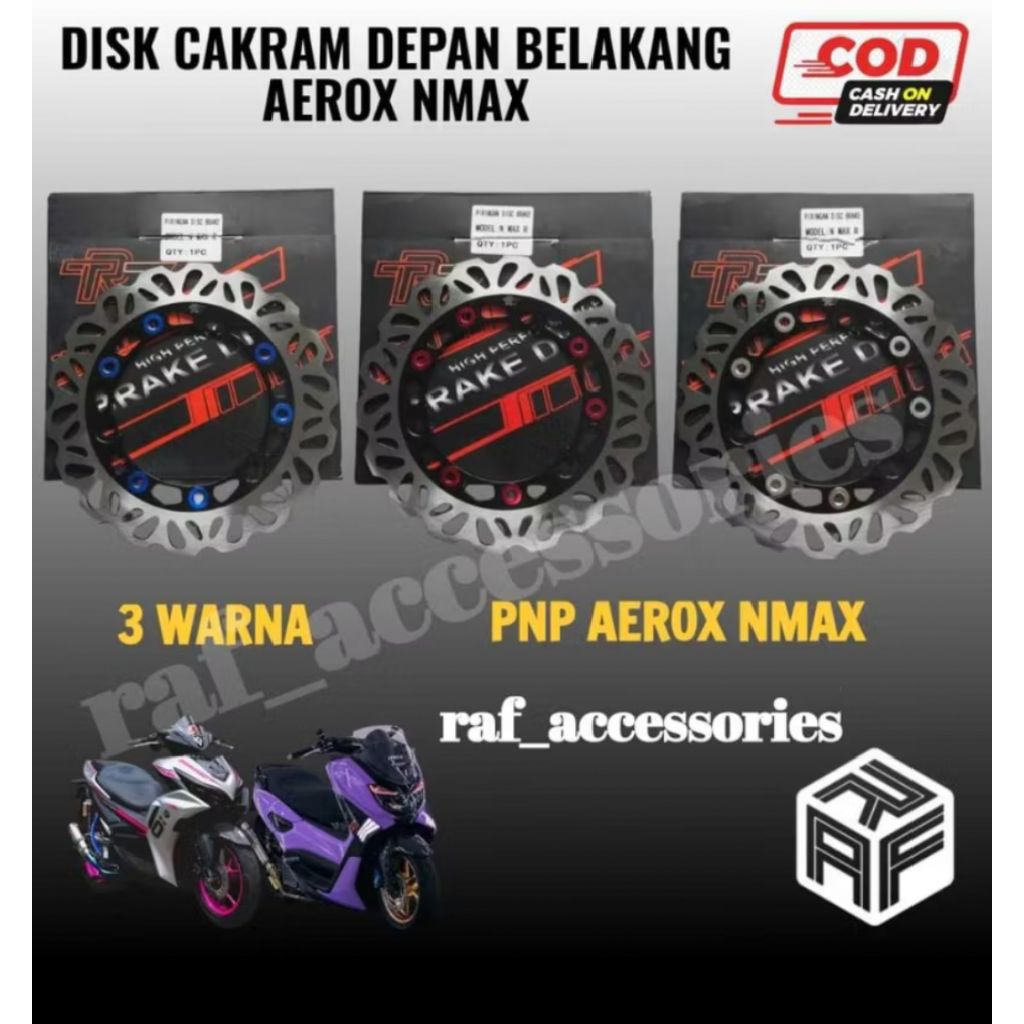 Piringan Disc Cakram Depan + Belakang Nmax - Aerox - Lexi Set