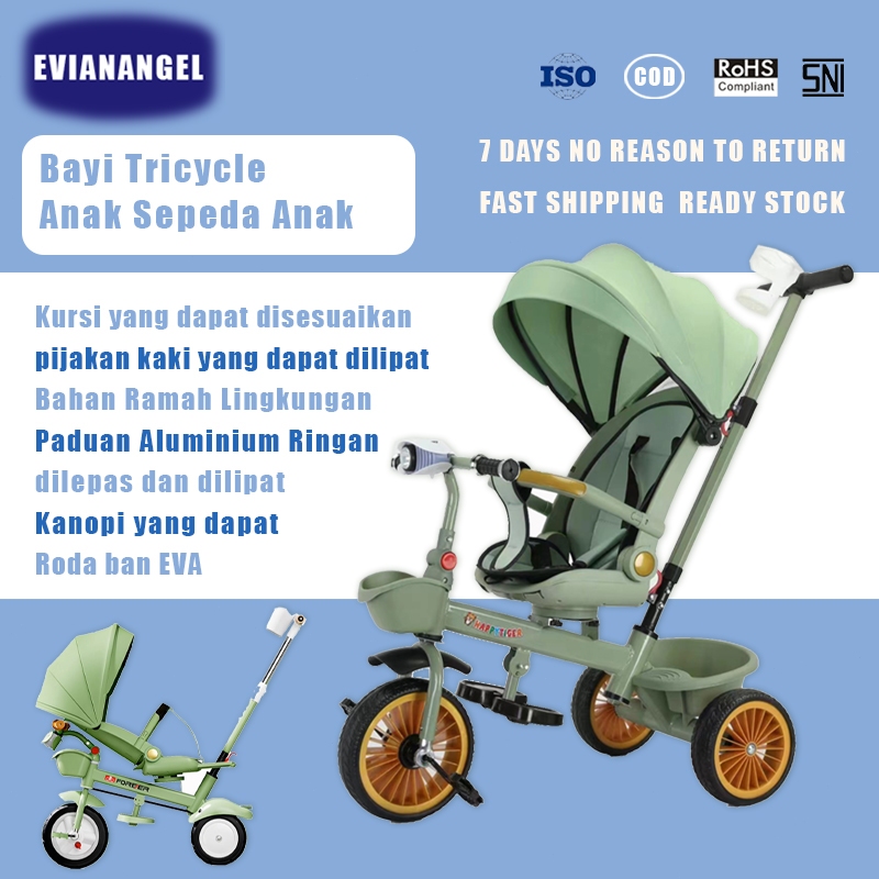 EVIANANGEL Sepeda Anak Roda 3 Exotic Sepeda Anak Laki Laki Sepeda Anak Perempuan Sepeda Anak 1 Tahun
