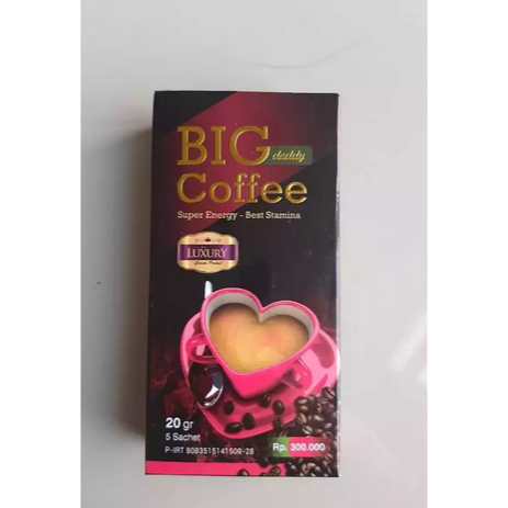 

BIG Daddy Coffee – Kopi Stamina & Energi Pria | Isi 5 Sachet @20gr | Super Energy – Best Stamina