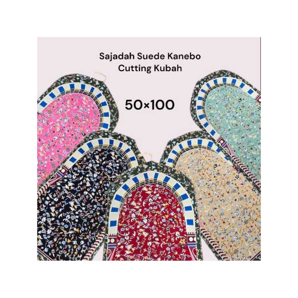 Sajadah Suede Cutting Kubah uk 50x110 Grosir 1 Kodi (20pc) dan 50pc