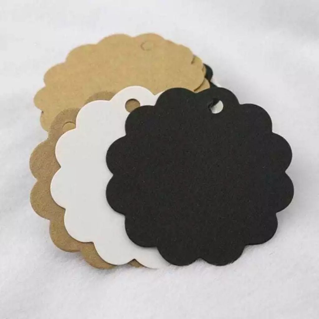 

HANG TAG POLOS PUTIH/COKLAT/HITAM, HANTAG BAJU KEMASAN SOUVENIR BAHAN TEBAL 360 GR DE4