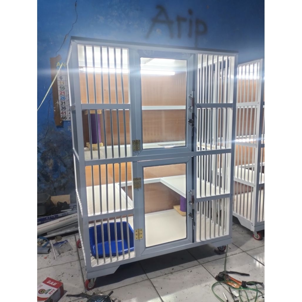 kandang kucing aluminium (khusus Jabodetabek dan Jawa barat)