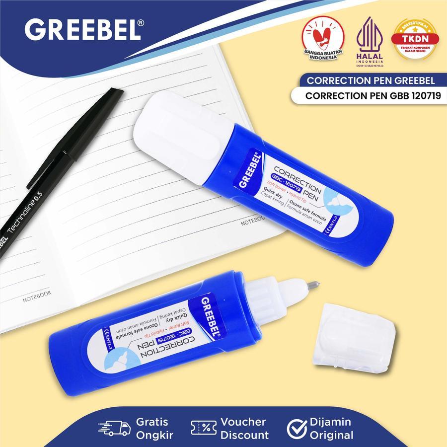 

Correction Fluid Pen / Tipex / Tip-ex Cair Greebel ujung Tip Besi GBC120719 Biru