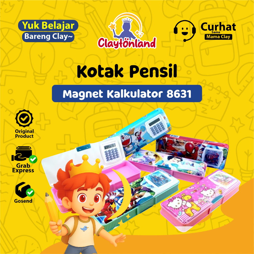 

Kotak Pensil Magnet Kalkulator Rautan KT550 Tempat Pensil Karakter Ada Kalkulator 8631 Tepak Kalkulator Raut Cewek Cowok