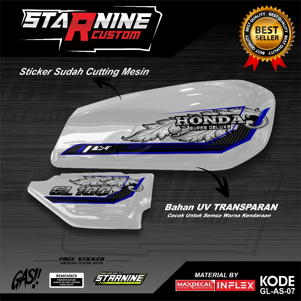 STRIPING GL 100/125 VARIASI BATIK UV TRANSPARAN MURAH KODE AS 07