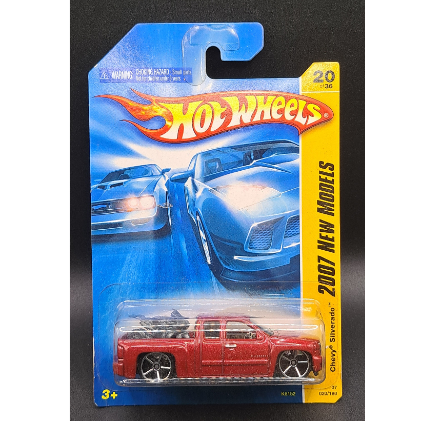 2007 Hot Wheels - '07 Chevy Silverado - Red - Bubble tidak mulus