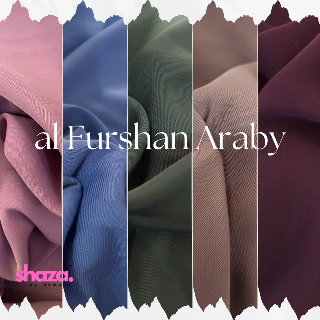 Per50cm Al Furshan Araby Silk Premium Polos Bahan Lembut Jatuh Lebar 150 cm Kain Gamis