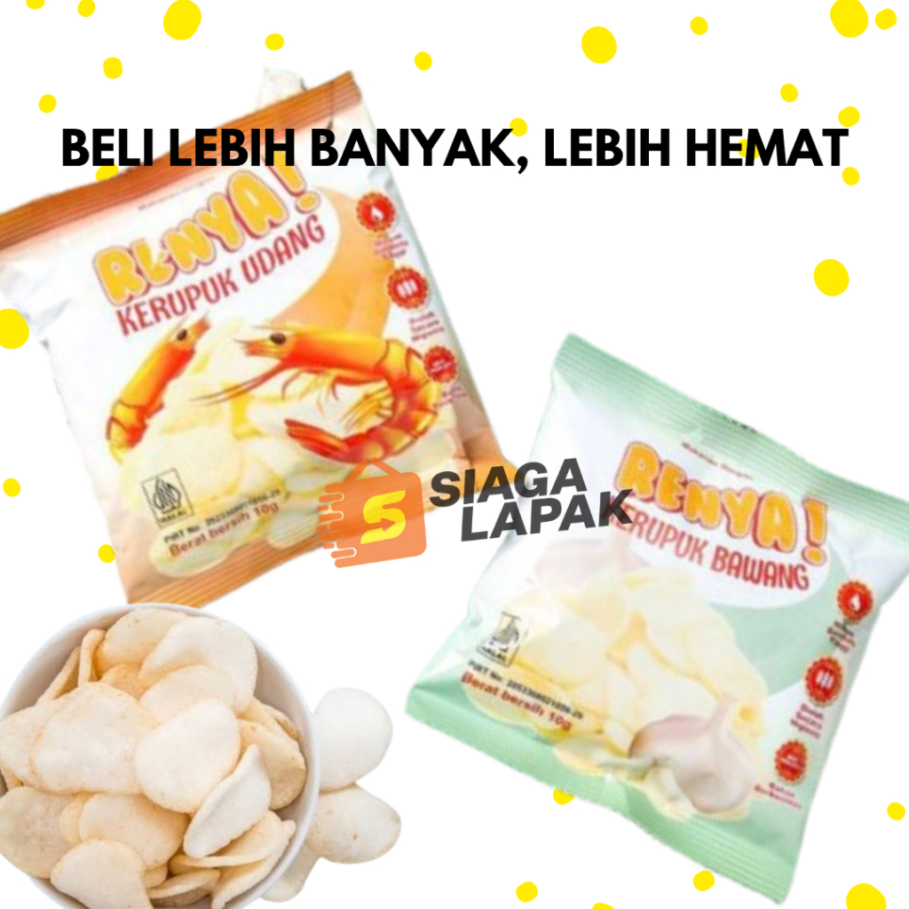 

Kerupuk Udang RENYA ECERAN 1 PCS Krupuk Goreng Matang Siap Makan [BELI BANYAK LEBIH MURAH]