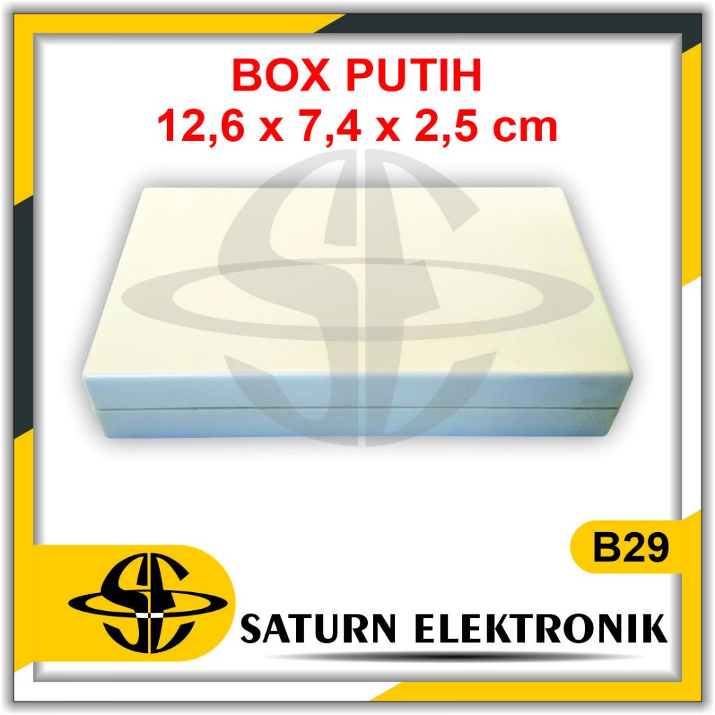 Box Plastik Putih Ukuran 12.4x7.2x2.5 B29