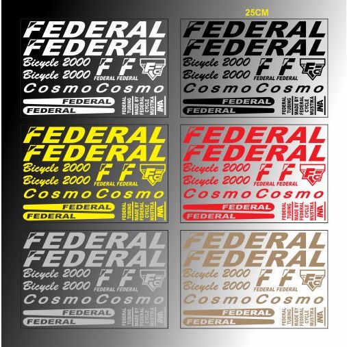 Cutting Sticker Federal Cosmo Stiker Sepeda Mtb Bike 1Set 25Cm