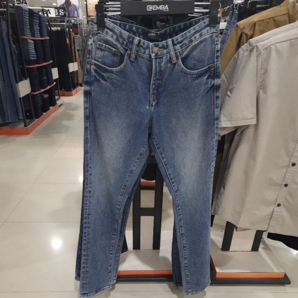 EMBA JEANS CELANA DENIM PANJANG PRIA STEADYJIM REGULAR ORIGINAL MATAHARI
