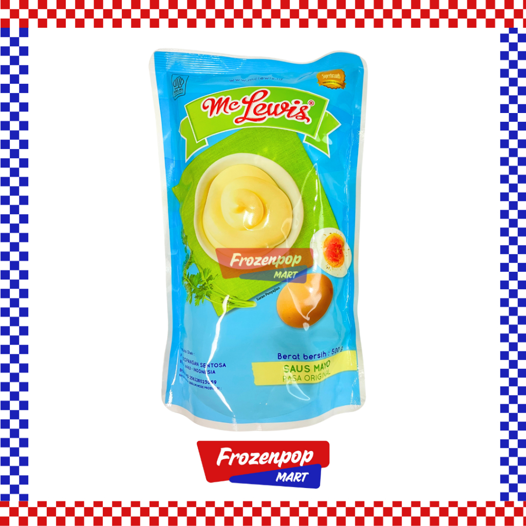 

Mc Lewis Mayonnaise Original 500gr / Mayonaise Original Mc Lewis Mayo Mayonaise Satchet