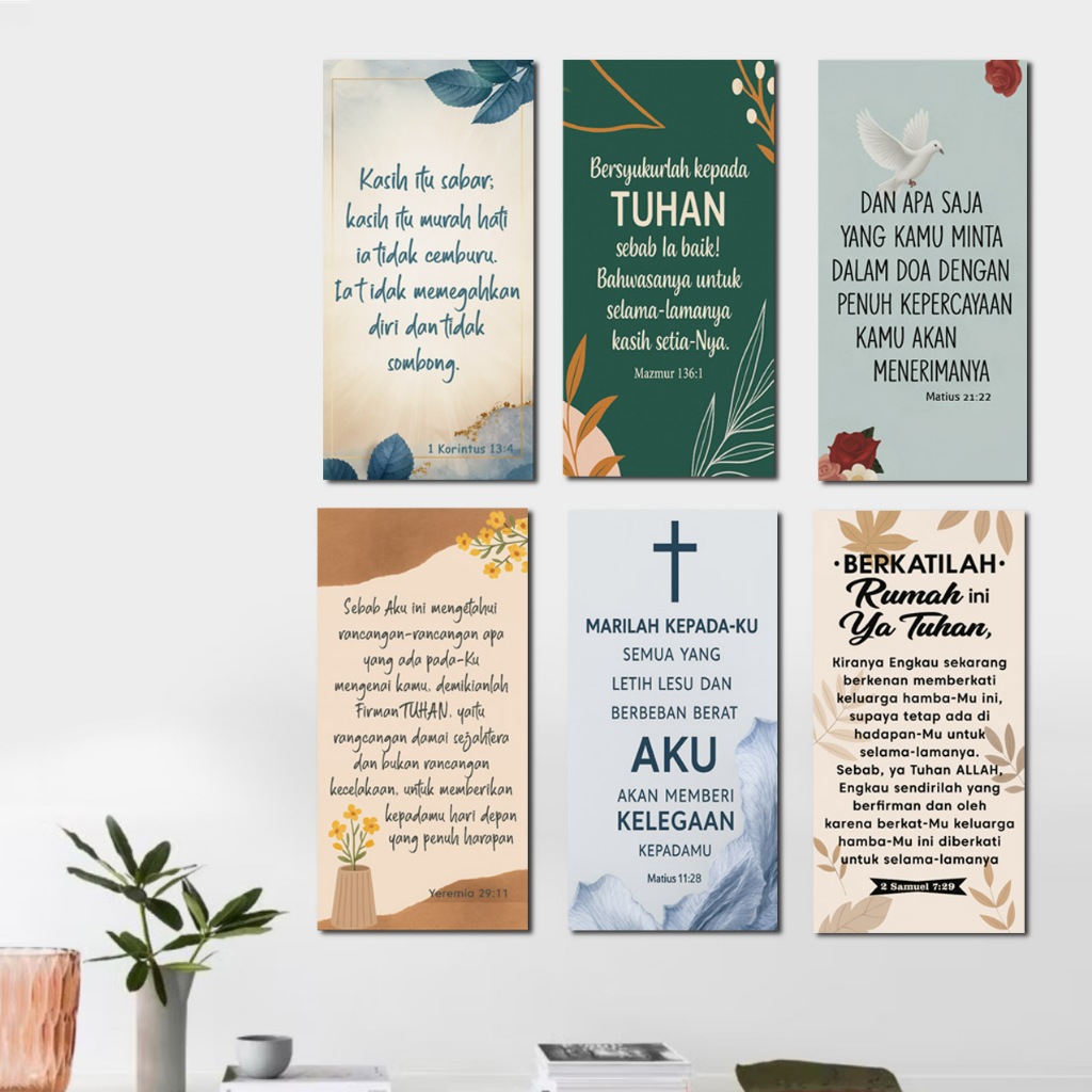 Hiasan dinding ayat alkitab / kutipan ayat kristen / Walldecor Rohani Yesus