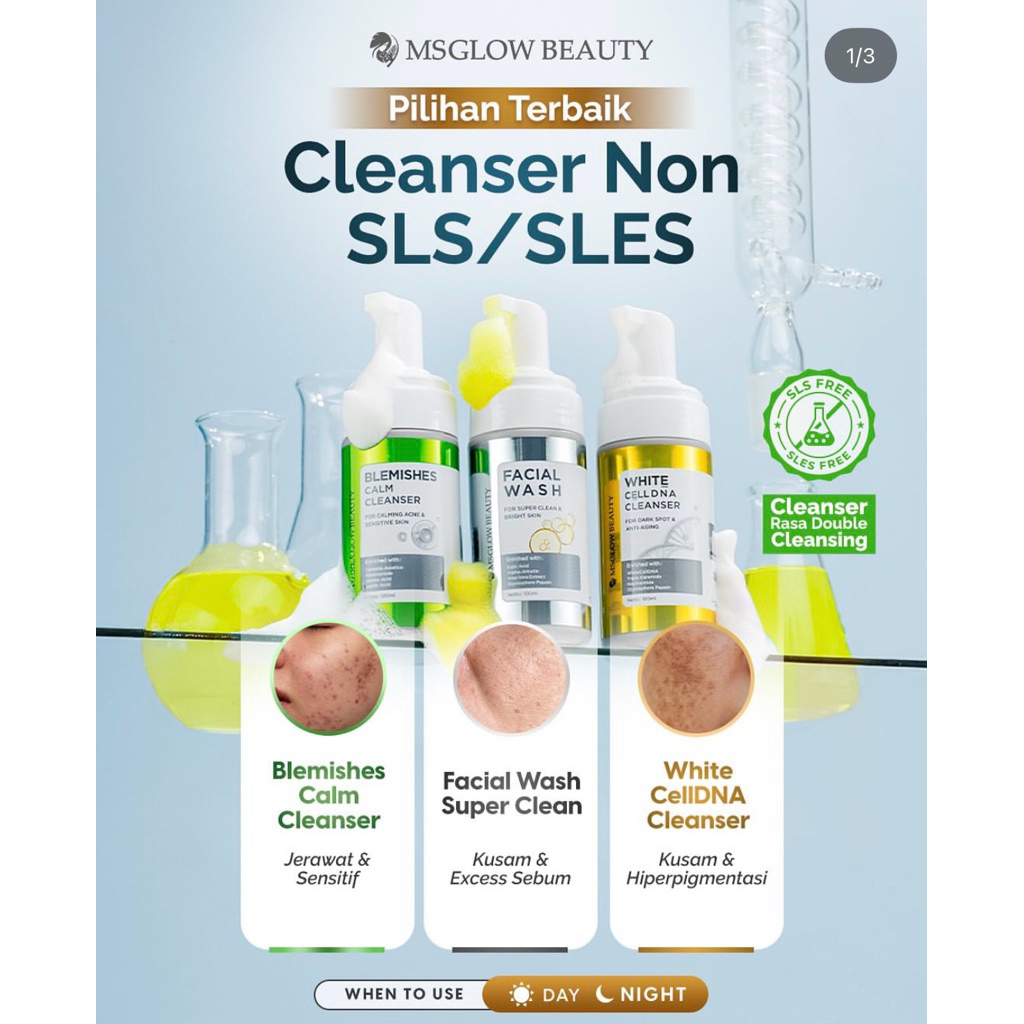 (Bisa COD) FACIAL WASH Ms Glow SABUN Wajah ORI Agen Resmi Bekasi Jkt cibitung cikarang