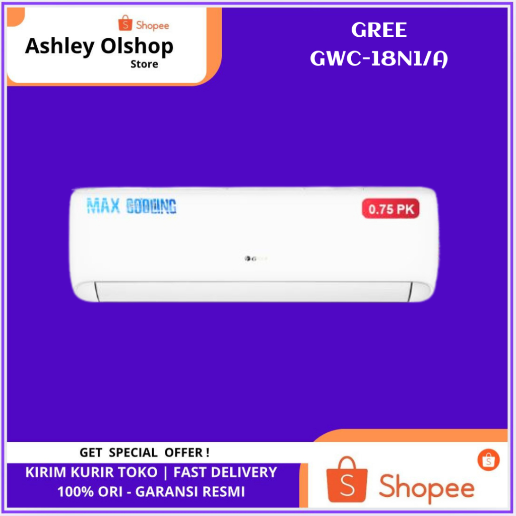 AC GREE Standard 2 PK GWC-18N1/A Black Diamond AC Split GREE 2 PK Pengganti MOO5SA