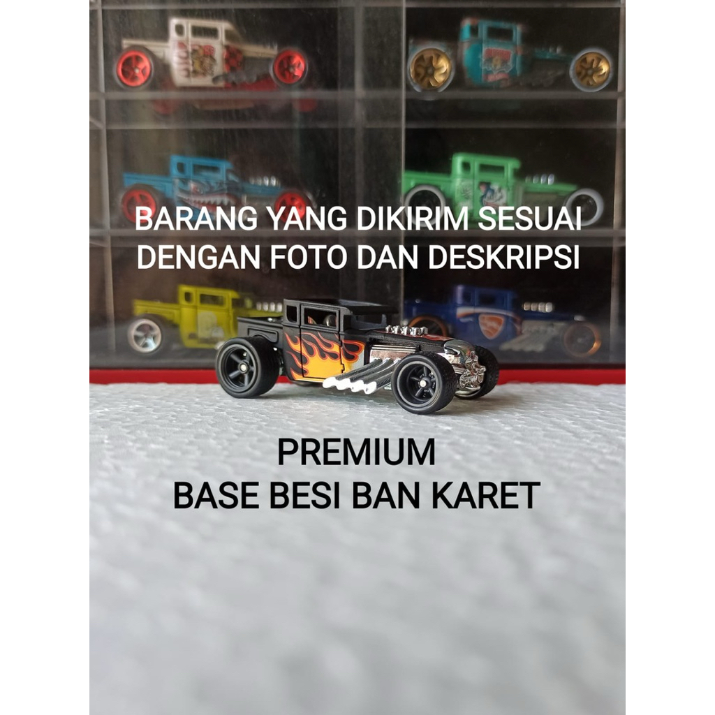 Hot Wheels Premium Bone Shaker HW Boulevard 2020 Matte Black Base Besi Ban Karet Diecast Mobil Bonsh