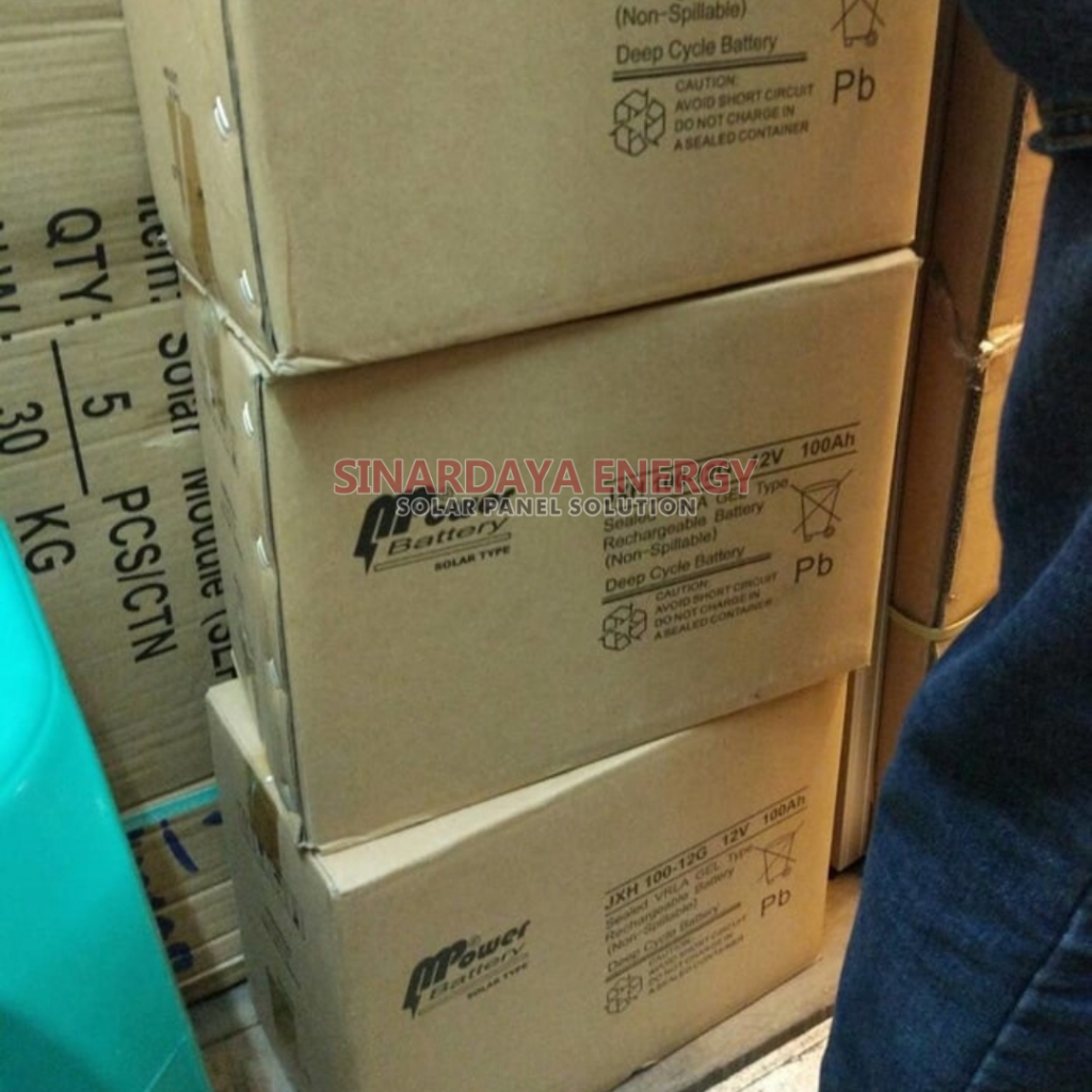 MPower Baterai VRLA Deep Cycle Gel MPower 100Ah 12V JXH 100-12G Tipe Gel Tahan Jangka Panjang