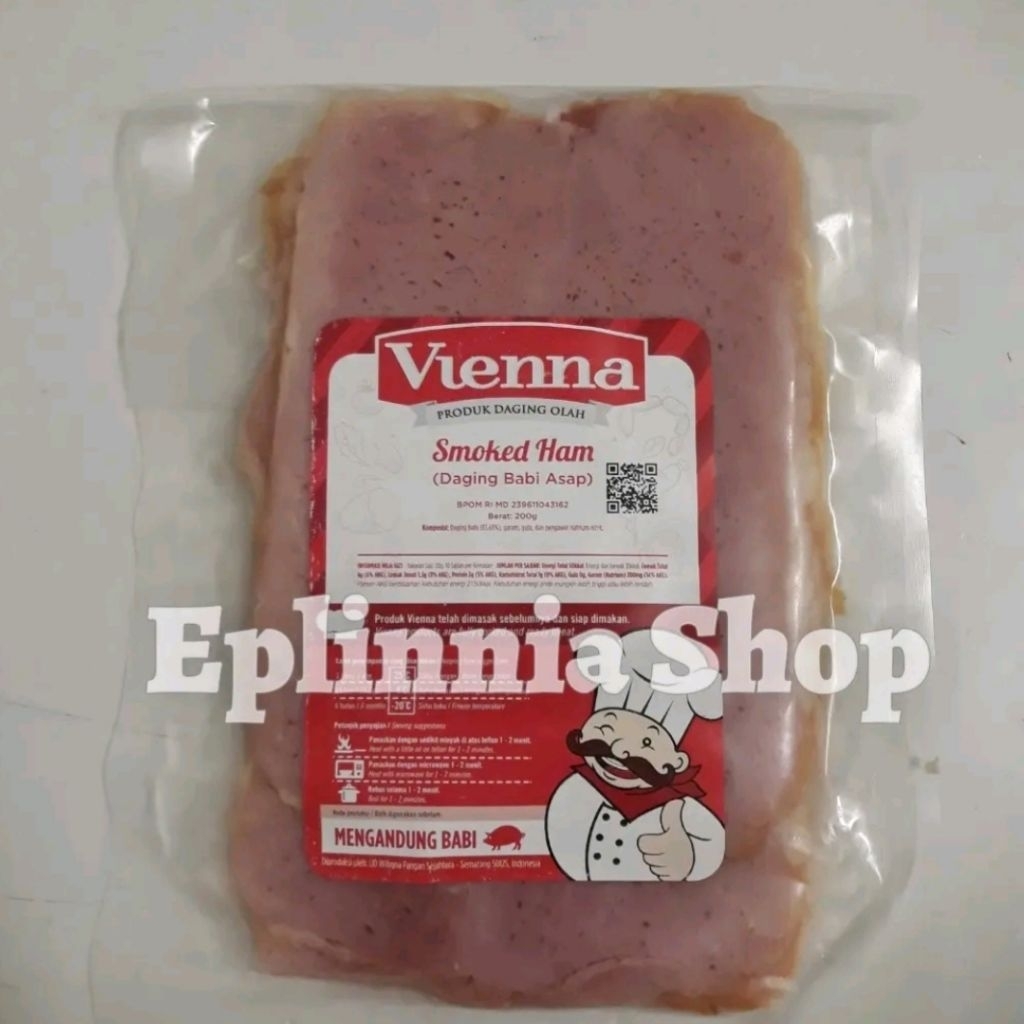 

Vienna Smoked Ham 200 gr - Daging Babi Asap