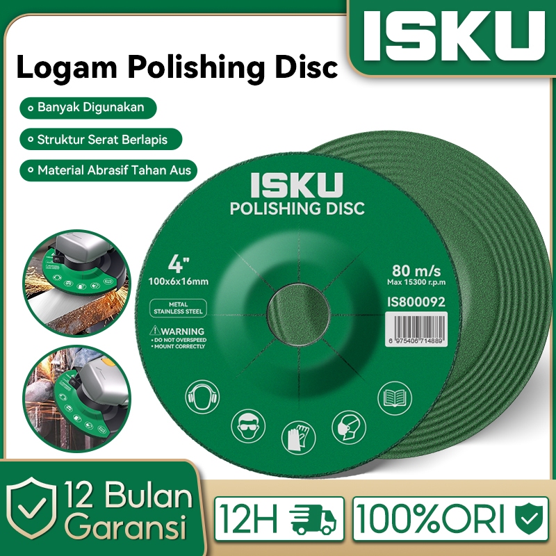ISKU Mata Gerinda Potong 4" Cakram Gerinda Intan, Batu Asah Mesin Gerinda, Cakram Poles Logam, Alat 