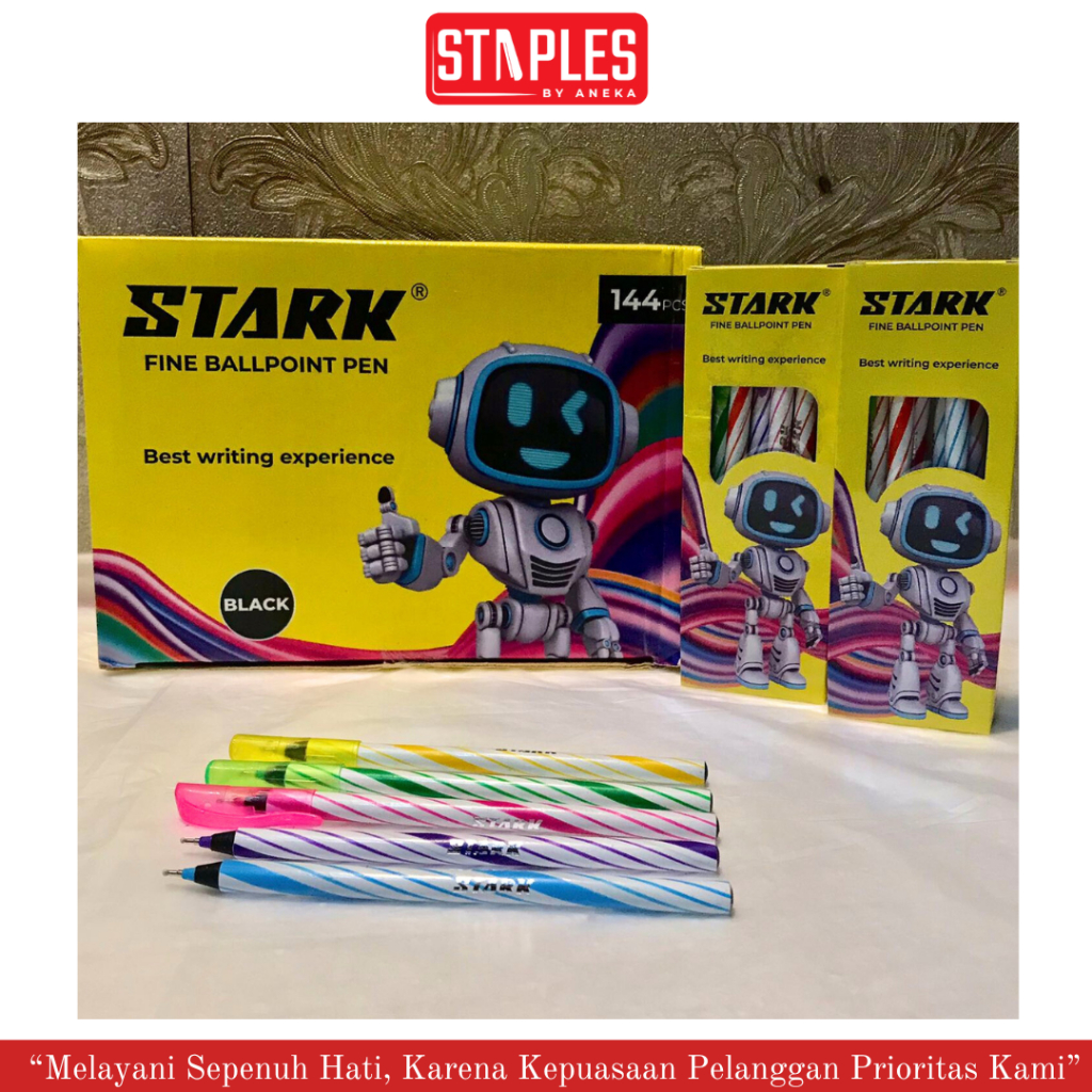 

Pena Lilin Ulir Murah / Pena Lilin Stark (12 PCS) / Pena Seribuan / Pena Sekolah / Souvenir