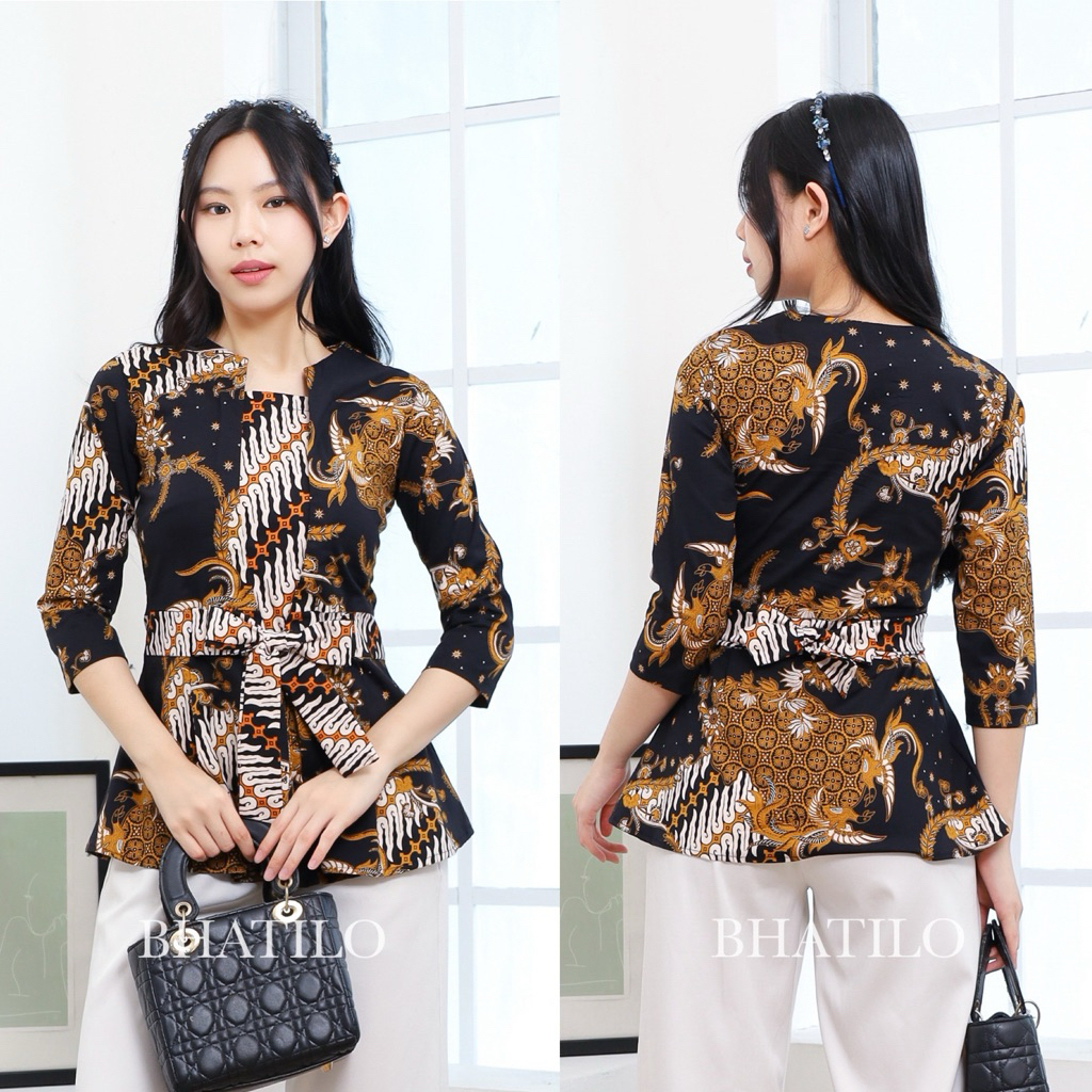 Unik Blouse [Nicole] Atasan Batik - Batik Wanita Kerja - Kemeja Batik Wanita Premium